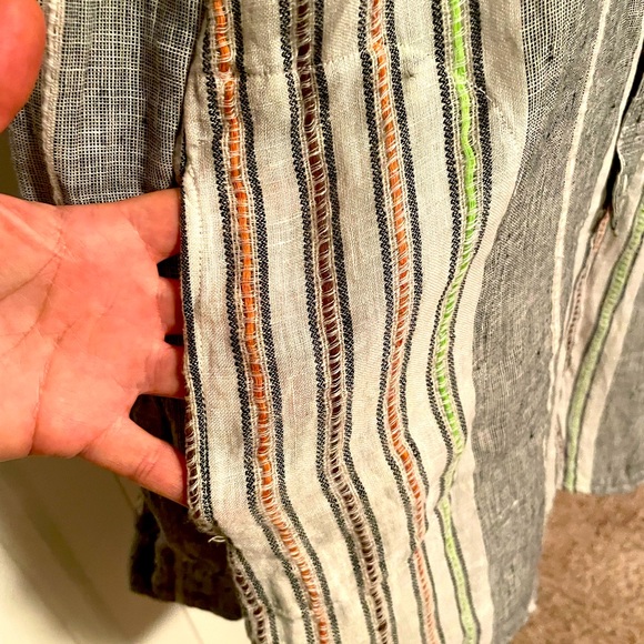 CP Shades Striped Linen Tunic Free People Beach - Picture 6 of 12